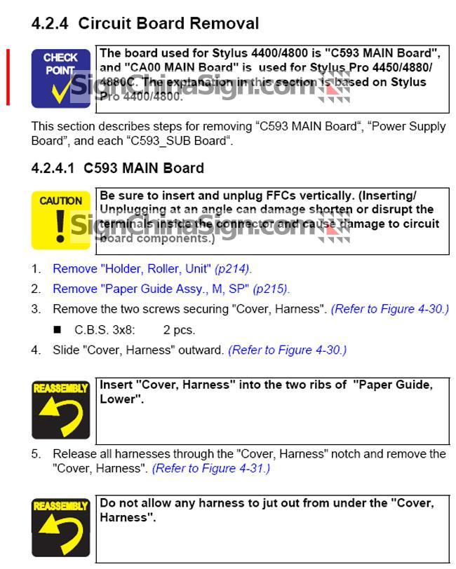 how to install Epson Stylus Pro 4800 Mainboard