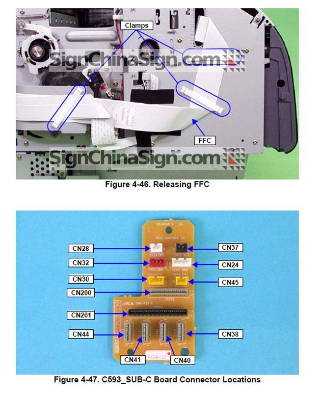 how to install Epson Stylus Pro 4880 Left Junction Board