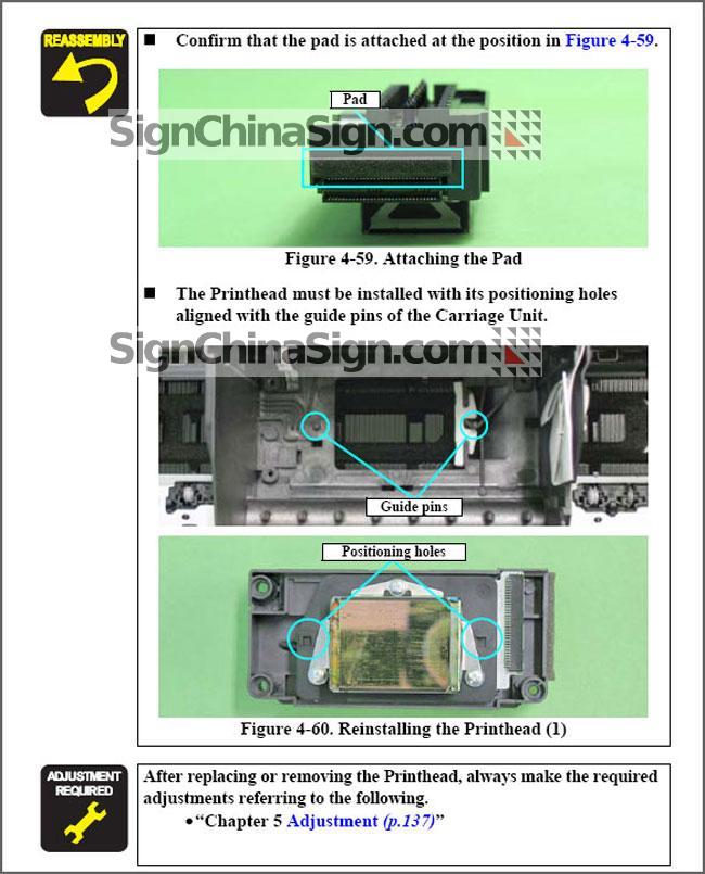 Epson DX5 Solvent Printhead Manifold Adapter