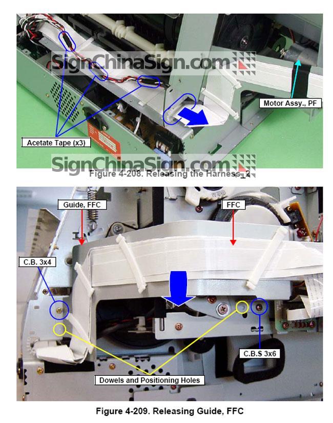 como instalar Motor de Epson Stylus Pro 4880 4000 4400 4450 4800 Feed Motor PF Motor 2091572