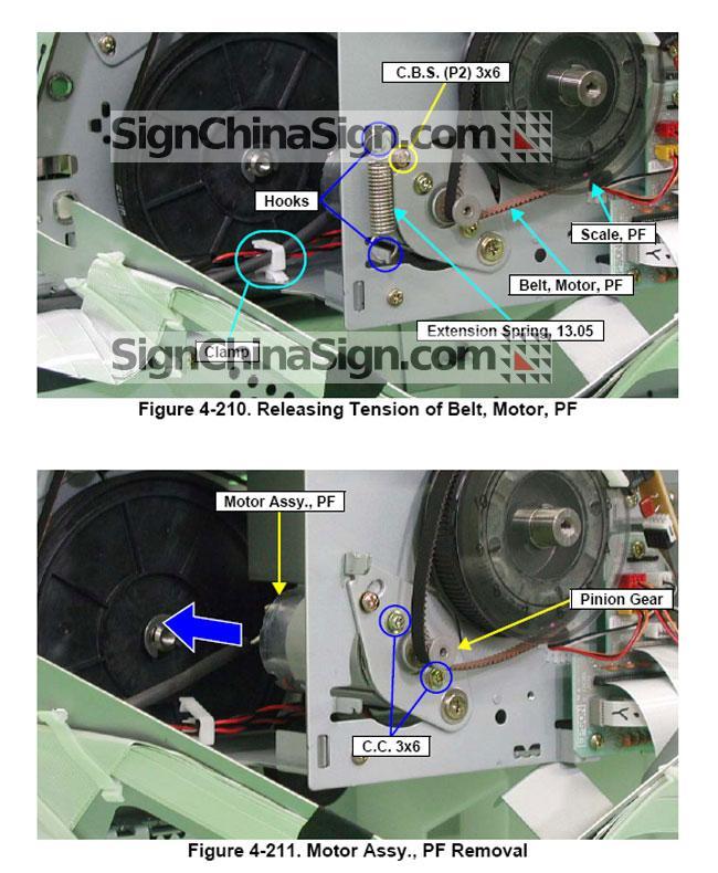 como instalar Motor de Epson Stylus Pro 4880 4000 4400 4450 4800 Feed Motor PF Motor 2091572