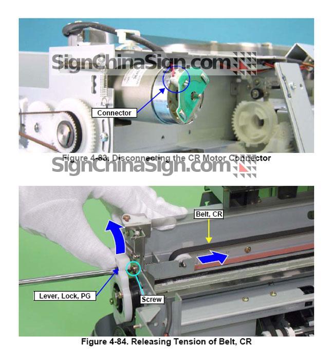 como instalar Motor de Epson Stylus Pro4000 4400 4450 4880 CR Motor 2100038